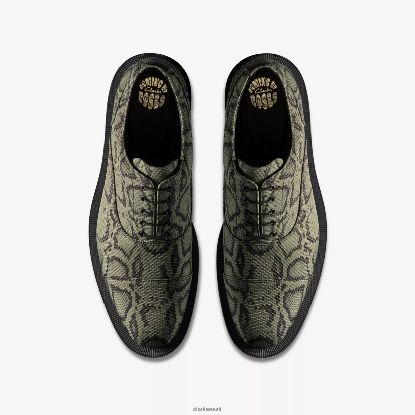 XFL6JJ202 roheline tekstiil Clarks naiste martine roos oxford 2